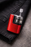 Red Shimmer Tandem Mobi Decal | Glitter Look Waterproof Pump Sticker Vinyl